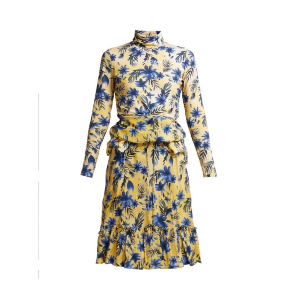 Balenciaga 2018 Yellow Dress Size Small - Picture 3 of 5